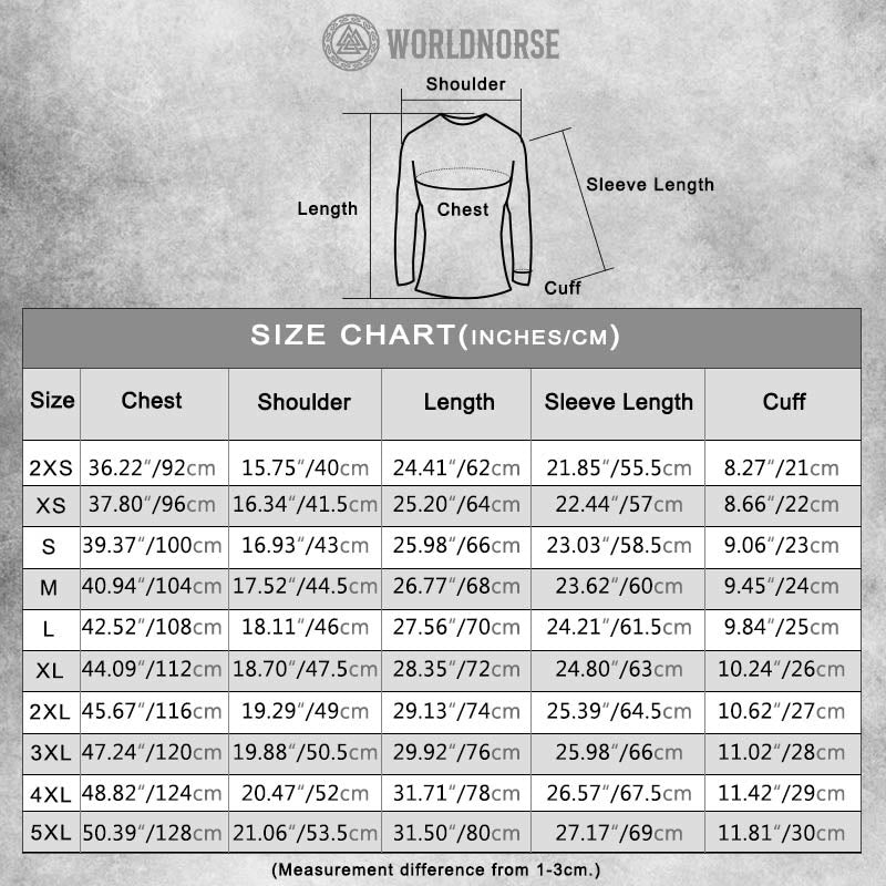 WorldNorse Yggdrasil Vegvisir Raven Totem Long T-shirt - image 2