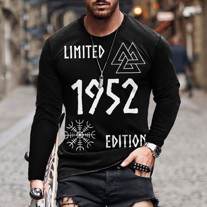 WorldNorse Nineteen Fifty Two Helm Of Awe Valknut Long T-shirt - US/UK/AU50，EU60 (5XL) - image 1