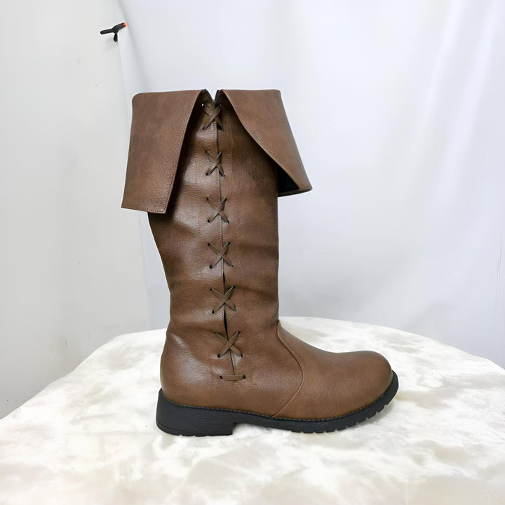 WorldNorse Viking Vintage Lace Up Low Heels Boots - image 4