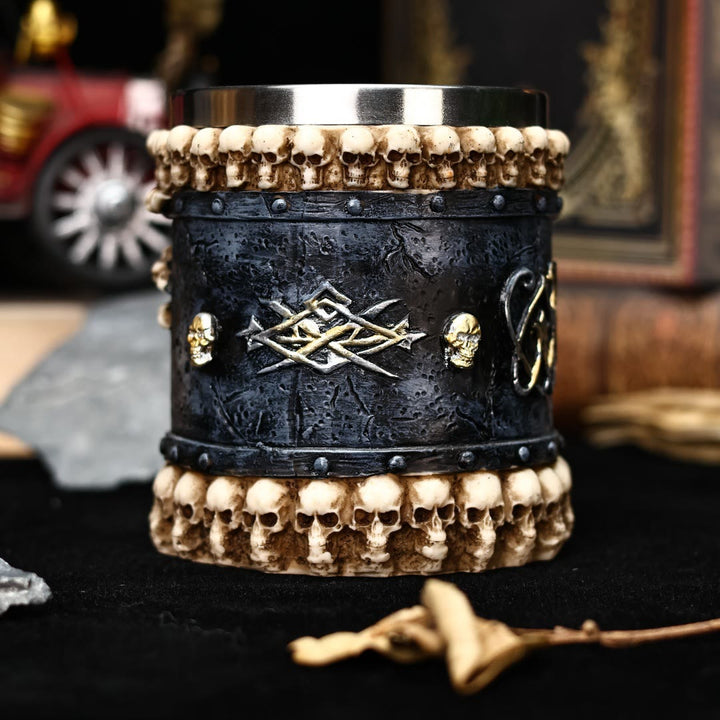 WorldNorse Vintage Skull Celtic Knot Claw Mug - image 1