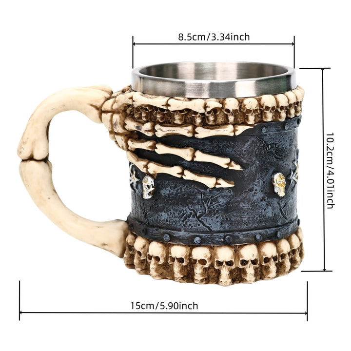 WorldNorse Vintage Skull Celtic Knot Claw Mug - image 5