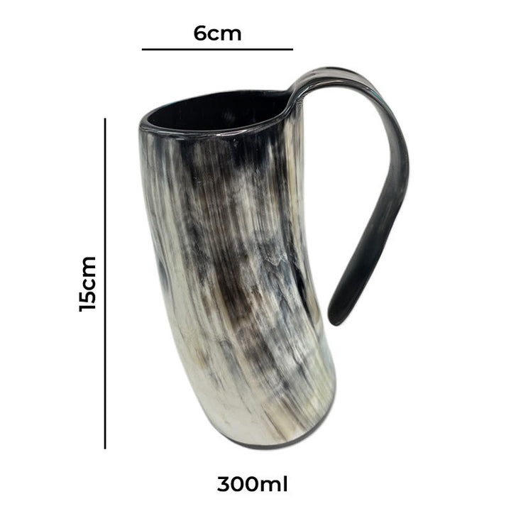 WorldNorse Viking Retro Natural Ox Horn Mug - Medium Horn Base - image 4