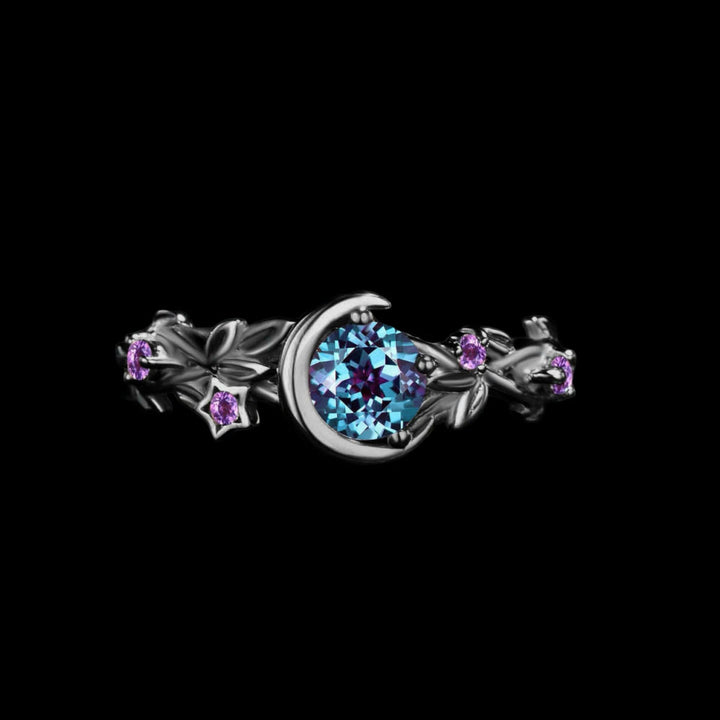 WorldNorse Moon Star Branch Ring - Black - UK Size T1/2（US 10） - image 9