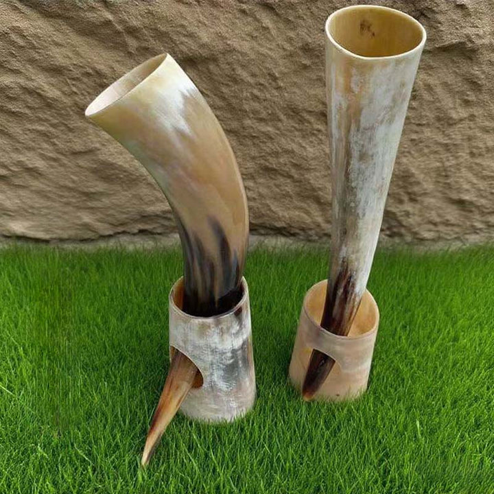 WorldNorse Handcrafted Authentic Drinking Horn - Horn With Stand 36-38 cm - image 10