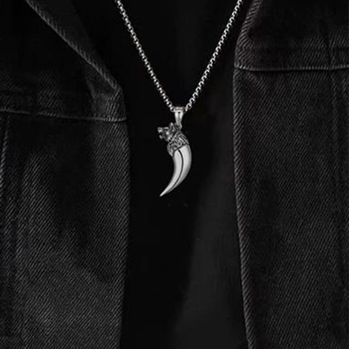 WorldNorse 925 Sterling Silver Wolf Tooth Necklace - image 2