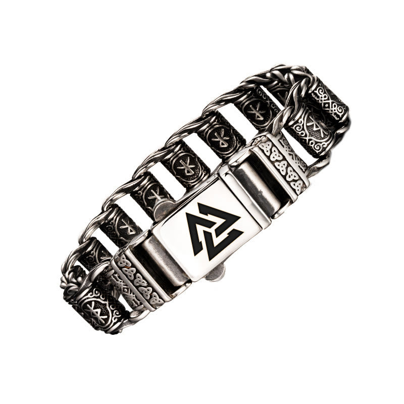 WorldNorse Viking Rune Barrel Chain Bracelet - Valknut - 22cm - image 5