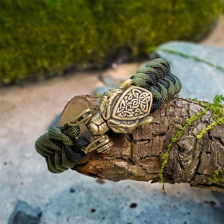 WorldNorse Viking Leopard Shield Paracord Braided Bracelet - image 10