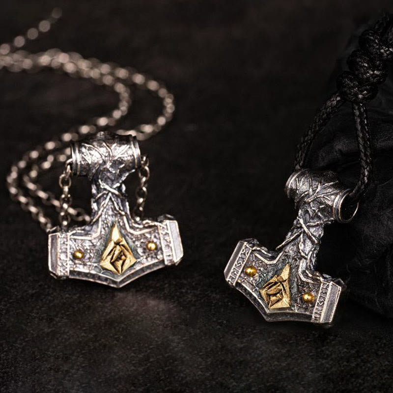 WorldNorse 925 Sterling Silver Mjolnir Stonehenge Necklace - image 2