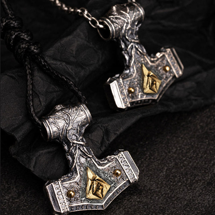 WorldNorse 925 Sterling Silver Mjolnir Stonehenge Necklace - image 3