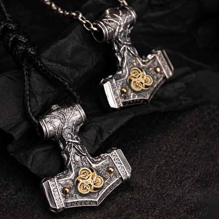 WorldNorse 925 Sterling Silver Thor Hammer Hurricane Force Necklace - image 3