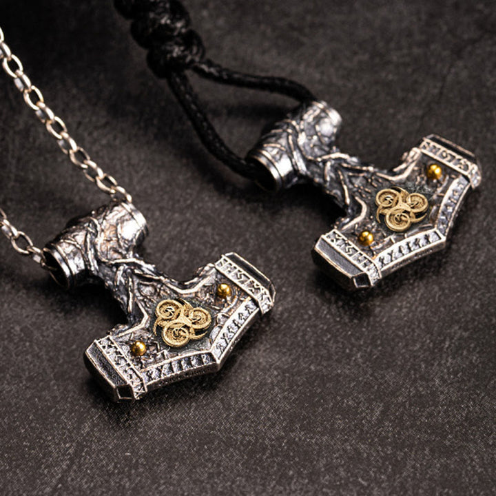 WorldNorse 925 Sterling Silver Thor Hammer Hurricane Force Necklace - image 4