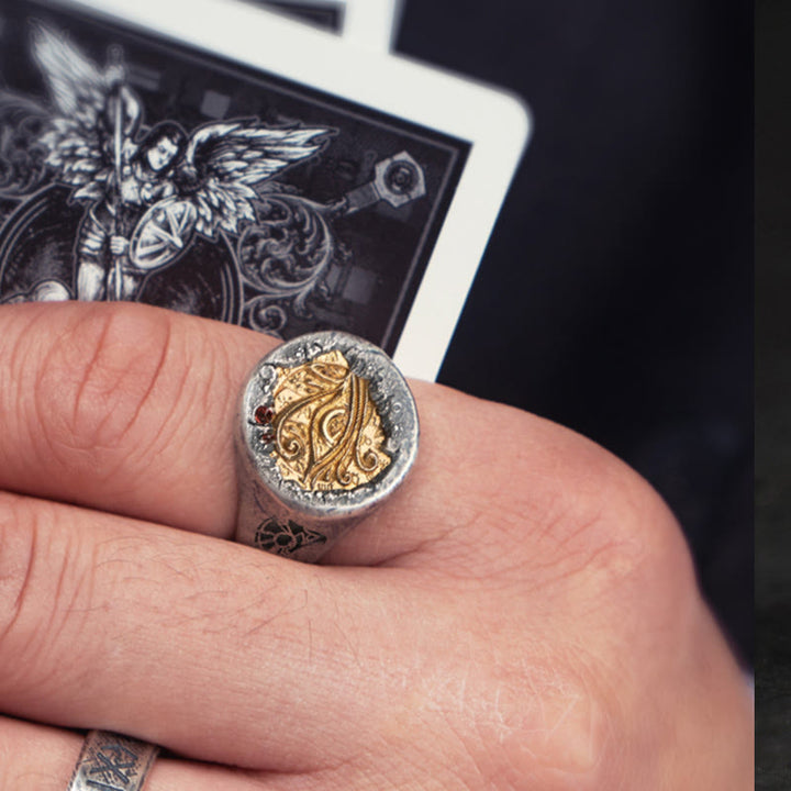 WorldNorse 925 Sterling Silver Left Eye Of Horus Ring - image 1