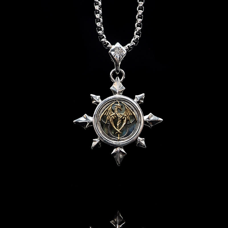 WorldNorse Dragon Stone Polaris Necklace - Small Clavicle Titanium Clavicle Chain - image 3