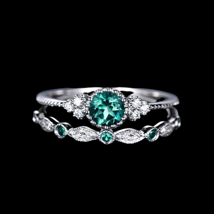 WorldNorse Norse Lovebond Ring - Green - UK Size T1/2（US 10） - image 0
