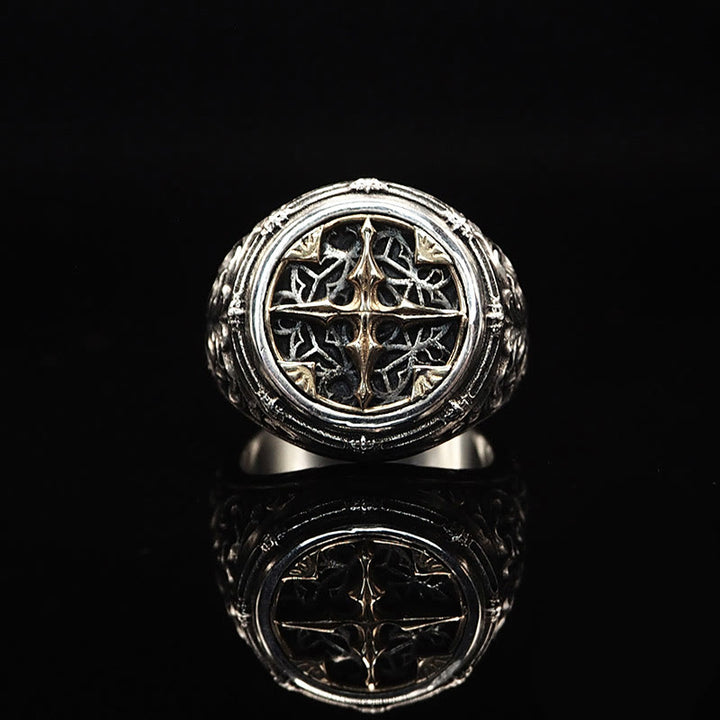 WorldNorse 925 Sterling Silver Baroque Signet Ring - Doji - UK Size V1/2（US 11） - image 9