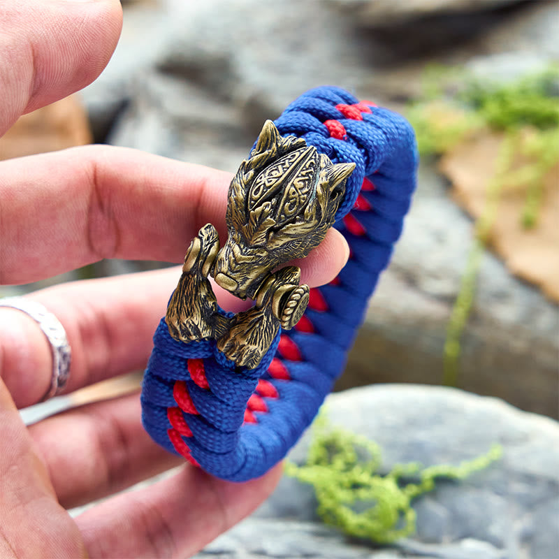WorldNorse Viking Warrior Wolf Paracord Braided Bracelet - image 7