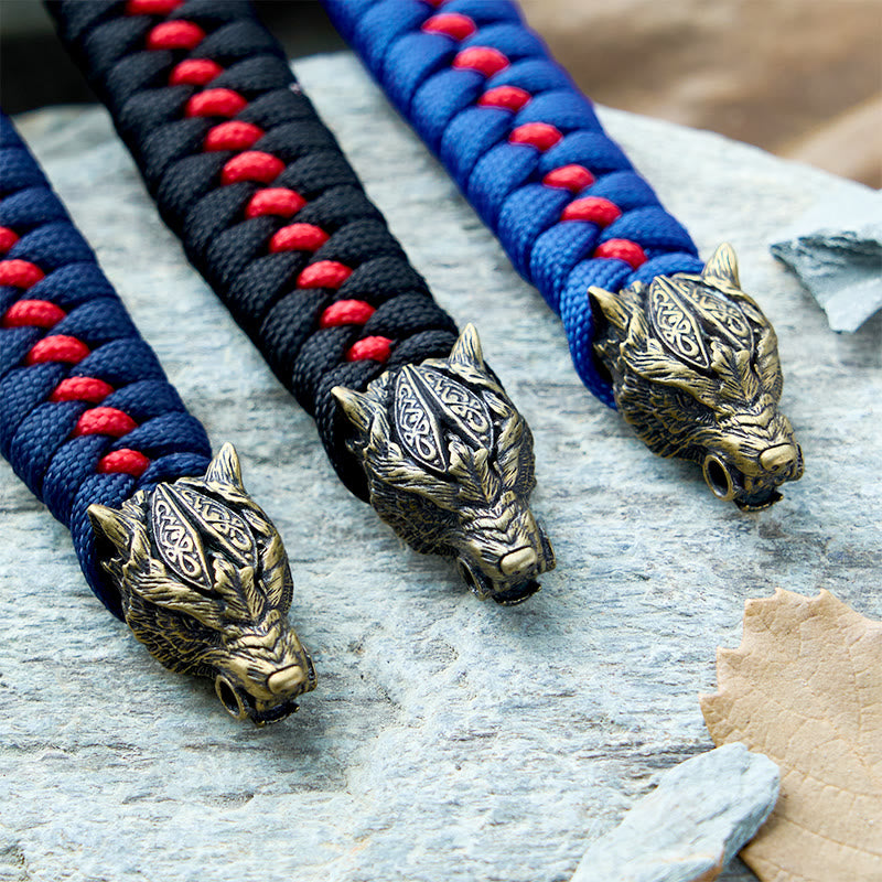 WorldNorse Viking Warrior Wolf Paracord Braided Bracelet - image 13