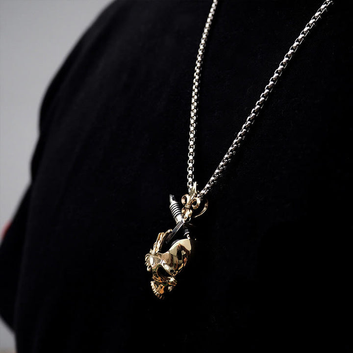 WorldNorse 925 Sterling Silver Skull Tattoo Machine Necklace - image 1