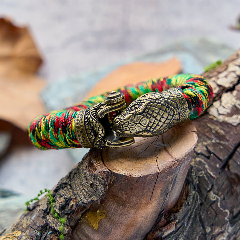 WorldNorse Viking Snake Clasp Paracord Braided Bracelet - image 6