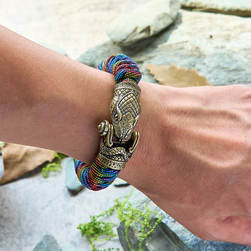 WorldNorse Viking Snake Clasp Paracord Braided Bracelet - image 11