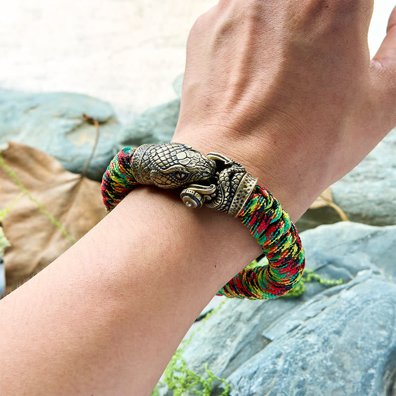 WorldNorse Viking Snake Clasp Paracord Braided Bracelet - image 8