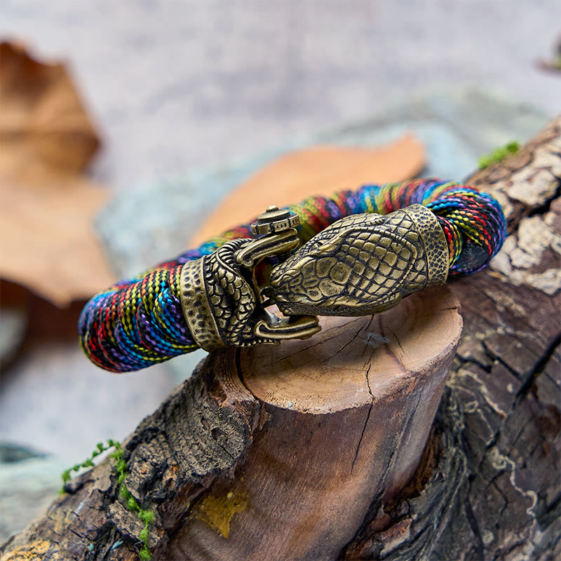 WorldNorse Viking Snake Clasp Paracord Braided Bracelet - image 10