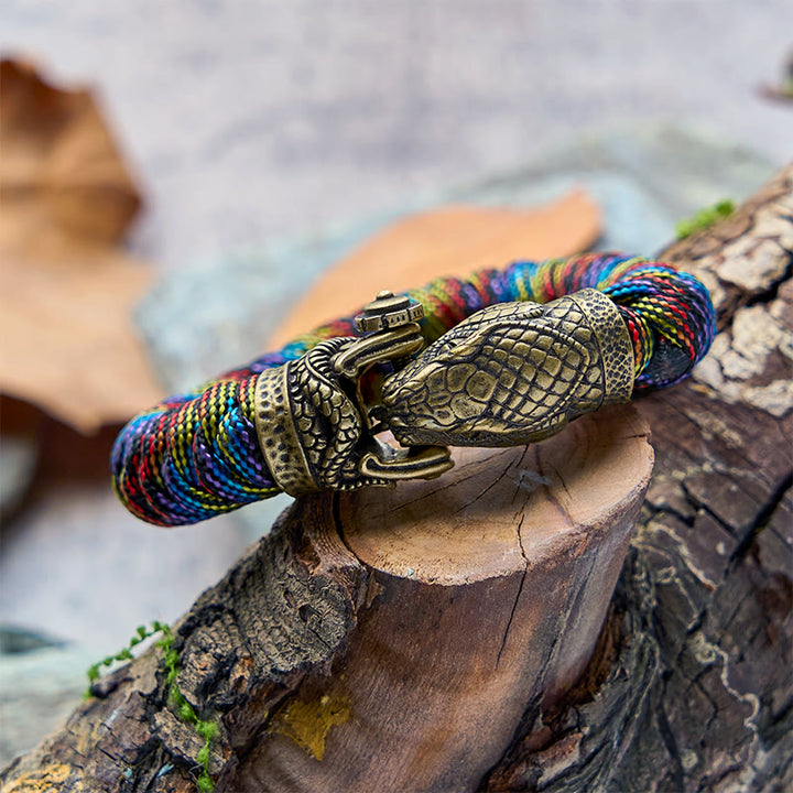 WorldNorse Viking Snake Clasp Paracord Braided Bracelet - image 10