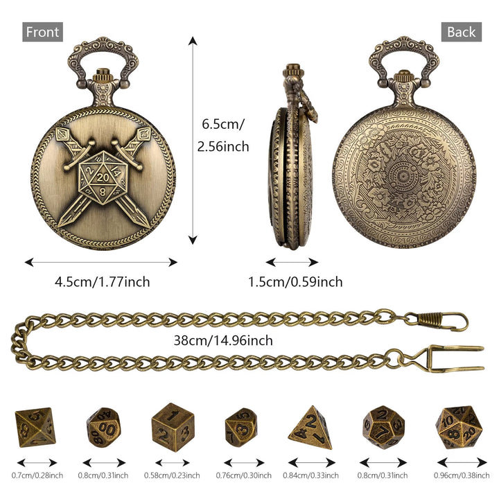 WorldNorse Dual Swords Polyhedral Dice Waist Chain - image 5