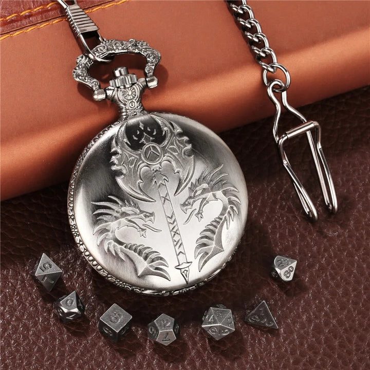 WorldNorse Double Dragon Axe Polyhedral Dice Waist Chain - image 2