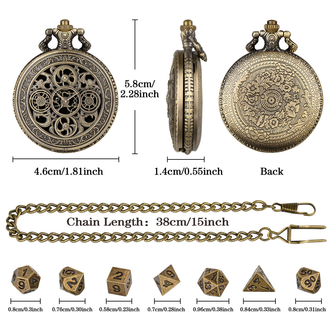 WorldNorse Punk Hollow Gears Mini Dice Set Waist Chain - image 5