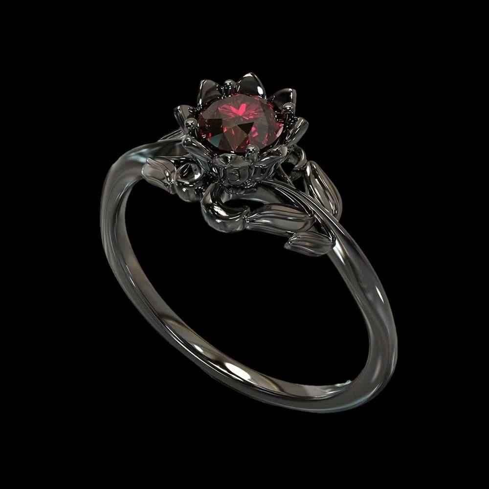 WorldNorse Aurora Flower Knot Ring - Red - UK Size V1/2（US 11） - image 6