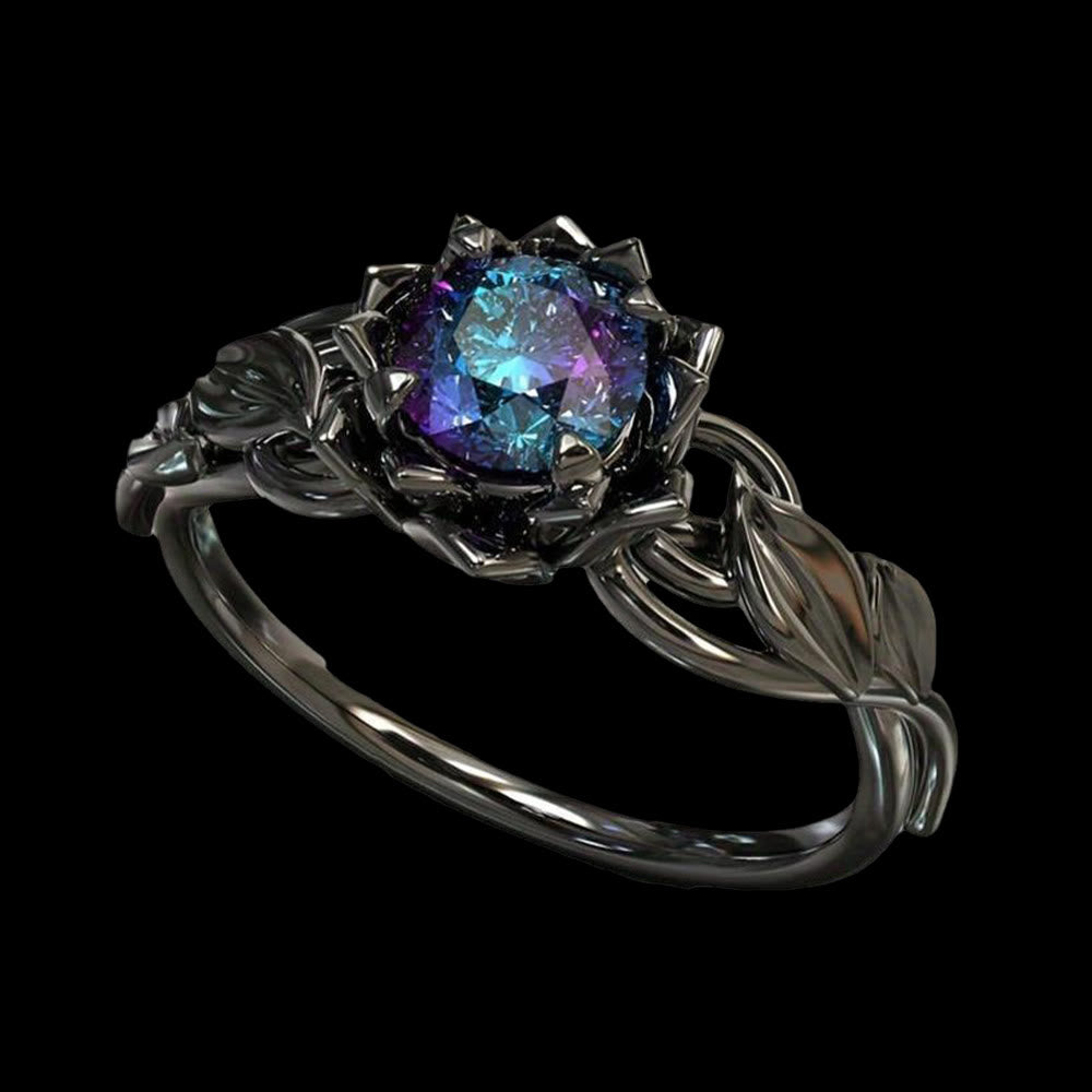 WorldNorse Aurora Flower Knot Ring - Colourful - UK Size V1/2（US 11） - image 1