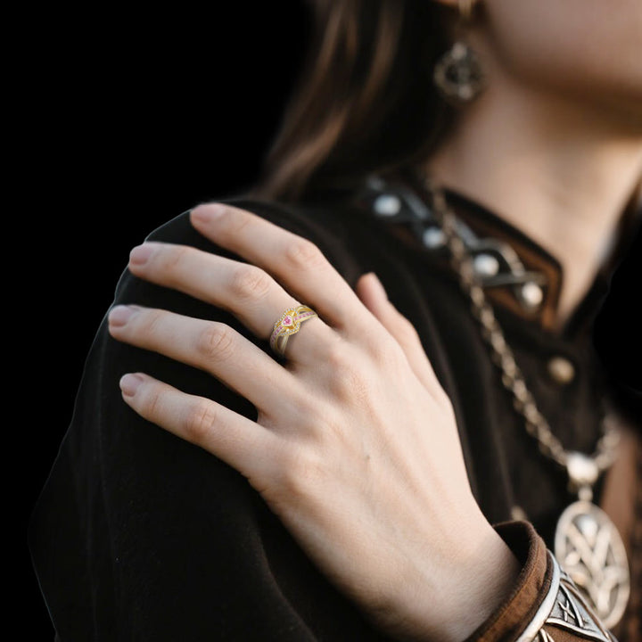 WorldNorse Freya's Winter Heart Rose Ring - image 10