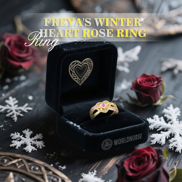 WorldNorse Freya's Winter Heart Rose Ring - image 11