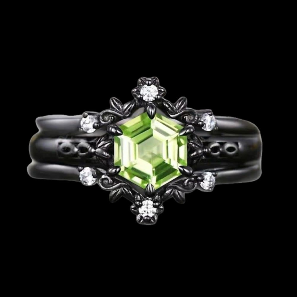 WorldNorse Bloom of Idunn Ring - Peridot - UK Size T1/2（US 10） - image 0
