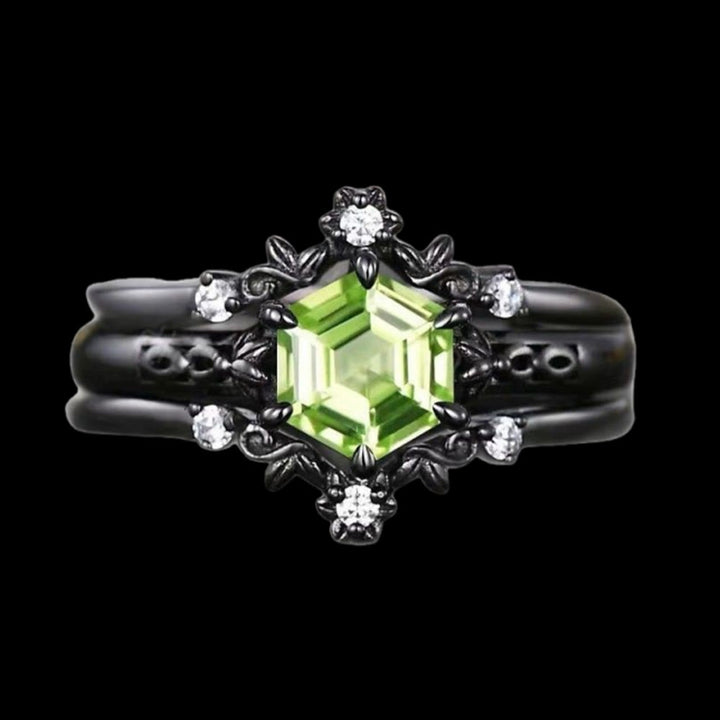 WorldNorse Bloom of Idunn Ring - Peridot - UK Size T1/2（US 10） - image 1