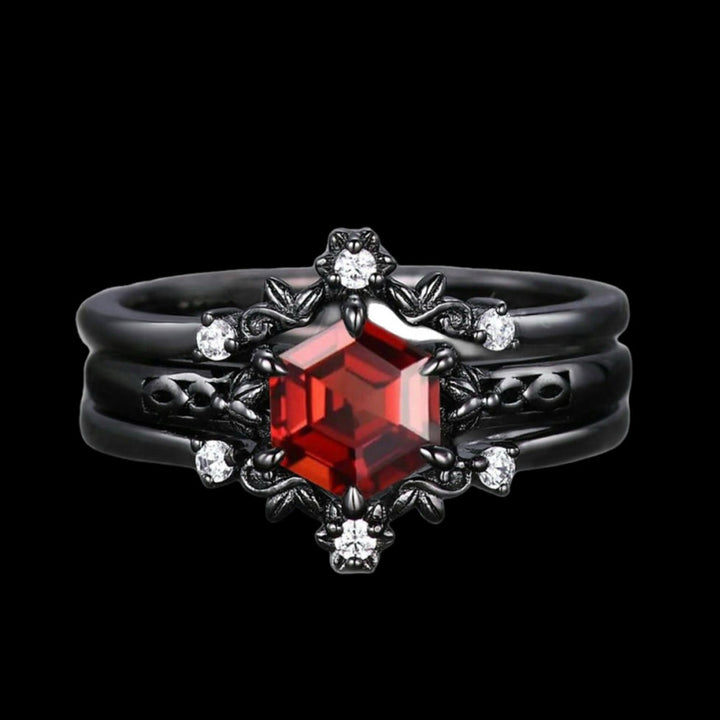 WorldNorse Bloom of Idunn Ring - Ruby - UK Size T1/2（US 10） - image 5