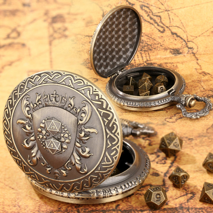 WorldNorse Vintage Shield Case Dice Set Waist Chain - image 2