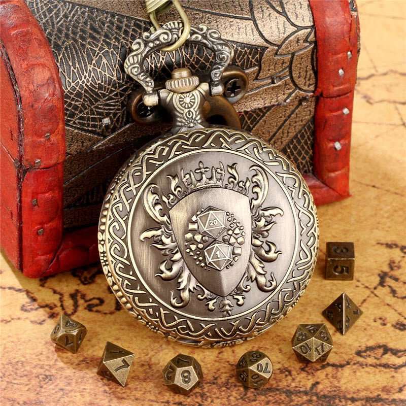 WorldNorse Vintage Shield Case Dice Set Waist Chain - image 1