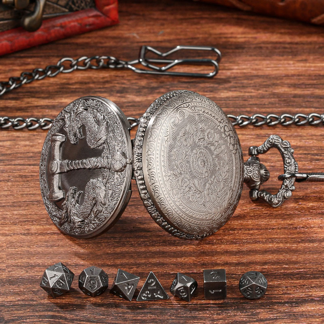 WorldNorse Hammer Double Dragons Dice Set Waist Chain - image 8