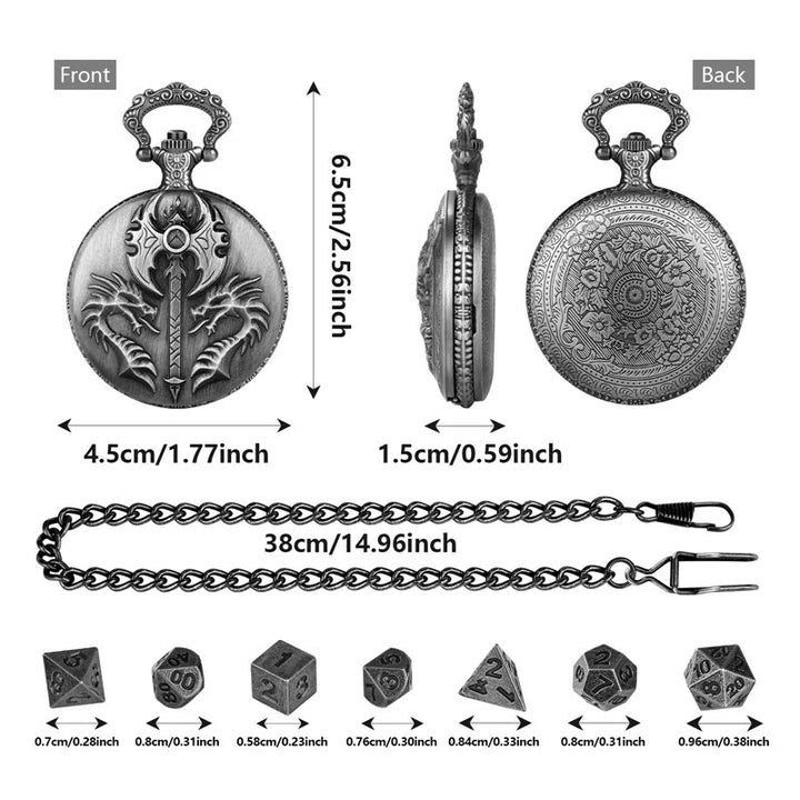 WorldNorse Double Dragon Axe Polyhedral Dice Waist Chain - image 5