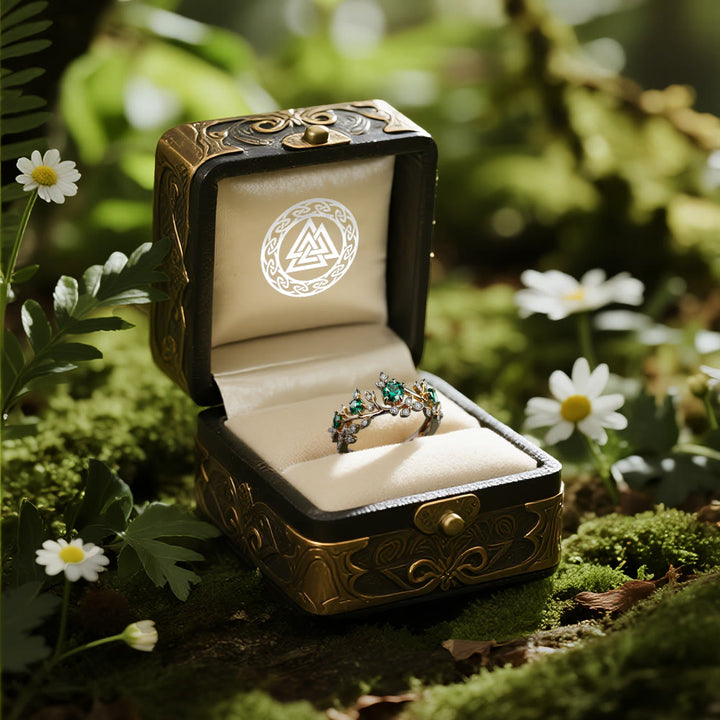 WorldNorse Emerald Blooming Grove Ring - image 4