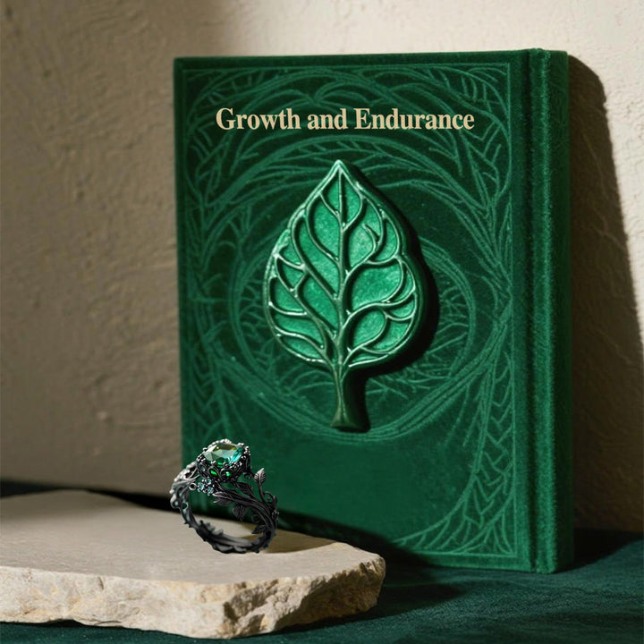 WorldNorse Emerald Yggdrasil Ring - image 3