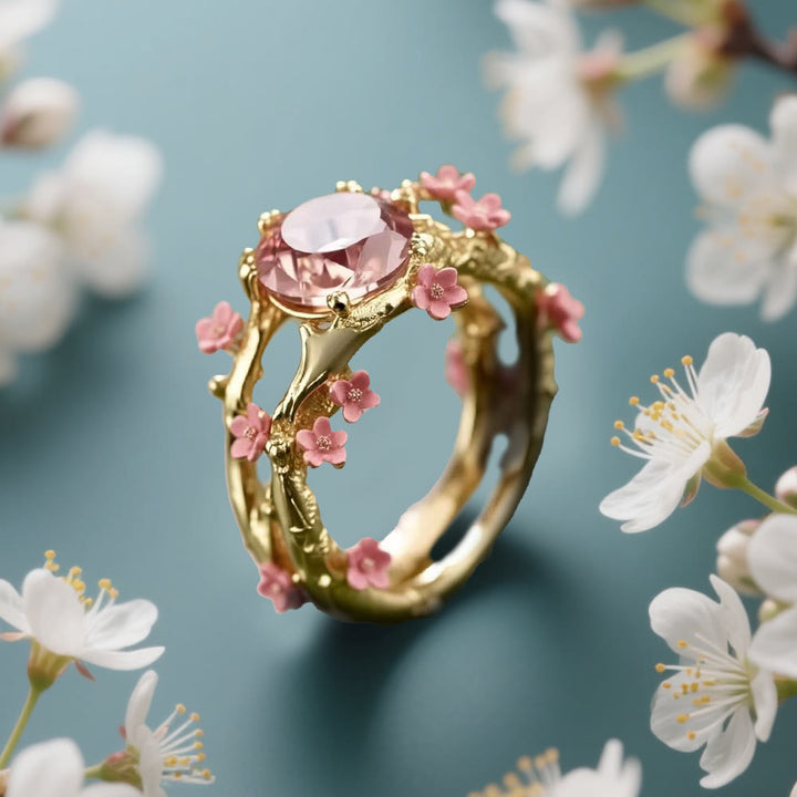 WorldNorse Eternal Spring Blossom Ring - Gold - UK Size T1/2 (US 10) - image 0