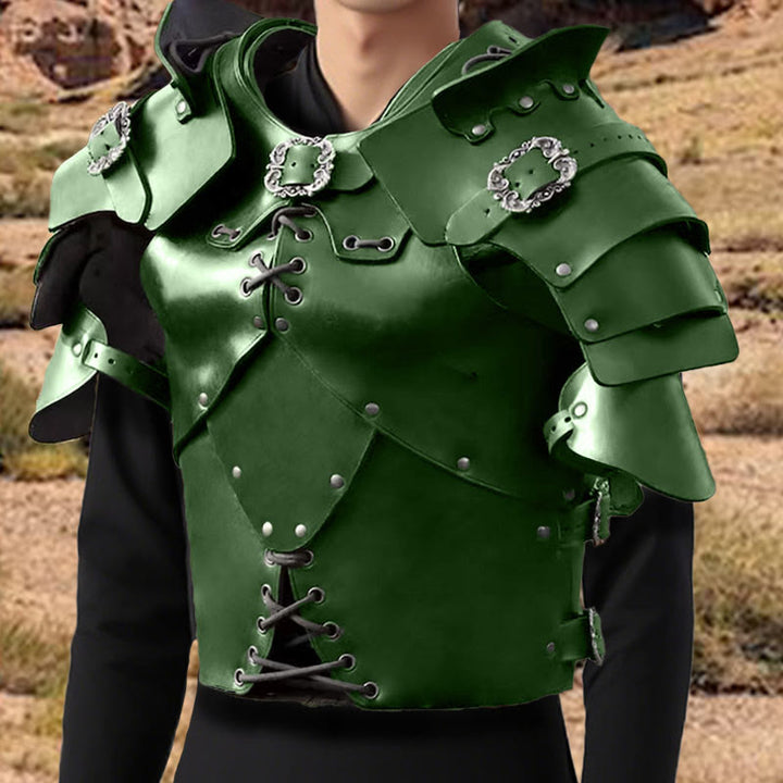 WorldNorse Medieval Rivets Lace Up Adjustable Buckles Chest Armor - image 5