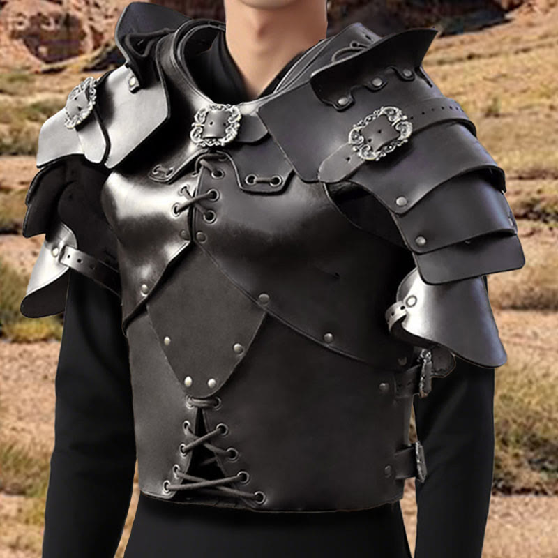 WorldNorse Medieval Rivets Lace Up Adjustable Buckles Chest Armor - image 3