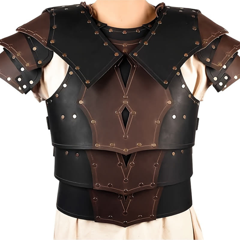WorldNorse Vintage Warrior Dual Tone Rivets Layered Chest Armor  - image 1