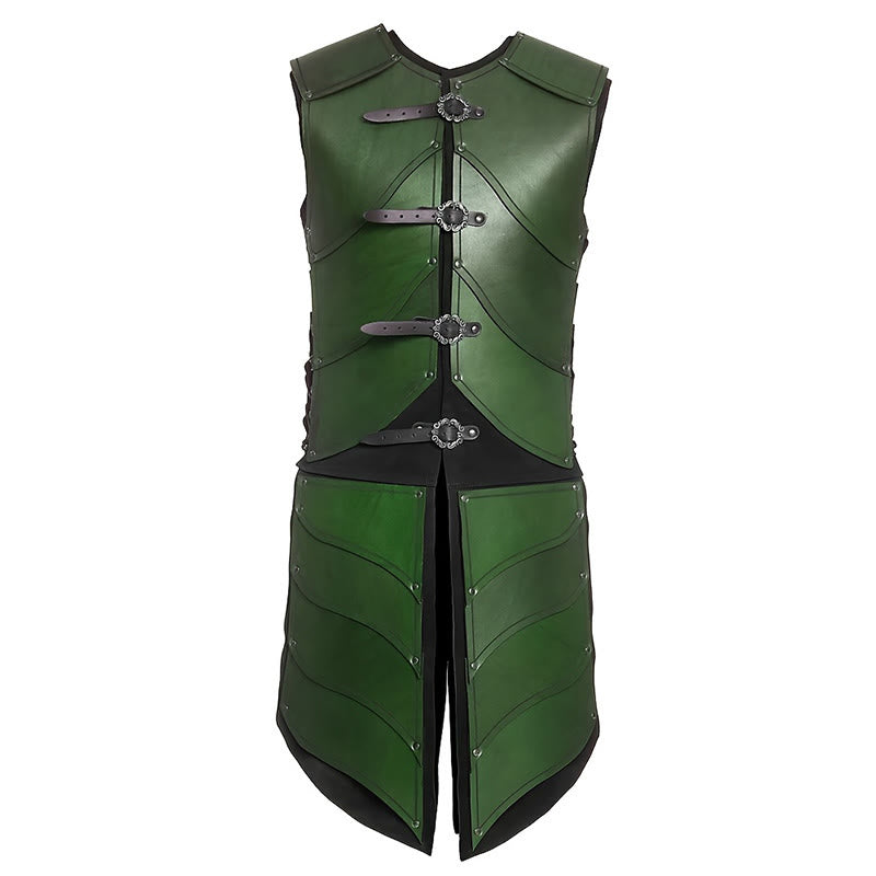 WorldNorse Gothic Elf Warrior Side Lace Up Chest Armor  - Green - image 2
