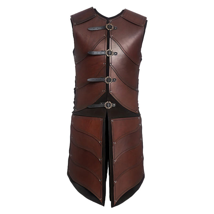 WorldNorse Gothic Elf Warrior Side Lace Up Chest Armor  - Brown - image 3