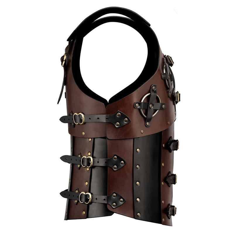 WorldNorse Punk Knight Cross Buckles Decoration Rivets Chest Armor - image 5